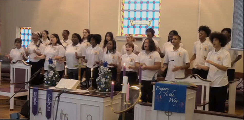 Laurel High School Singers perform on Dec. 10